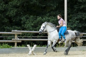 Im Galopp auf's Pferd springen